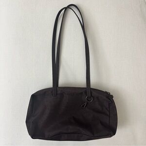 Brown Baggu Nylon Bowler Bag